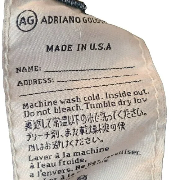 AG Adriano Goldschmeid Women's Stilt Cigarette Leg Jeans Blue Size 30 - Picture 11 of 11